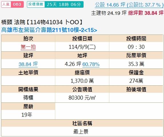高雄左營法拍大樓-1