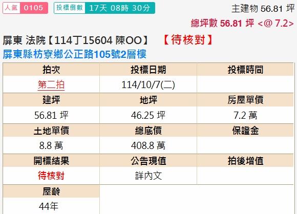 屏東枋寮透天拍賣-1