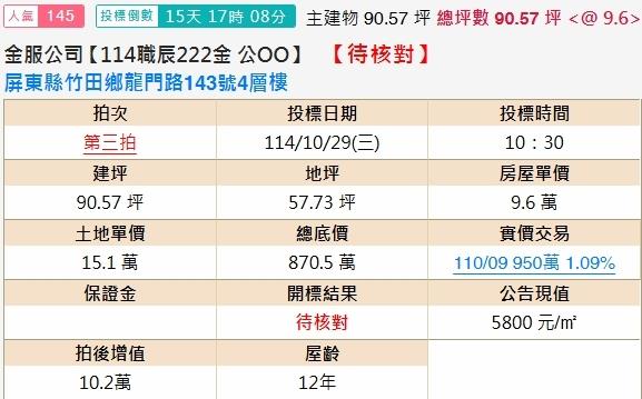 屏東竹田拍賣透天-1