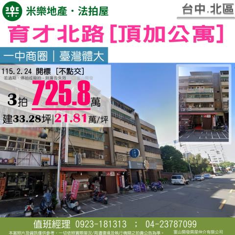 北區育才北路11之4號一中商圈臺灣體大