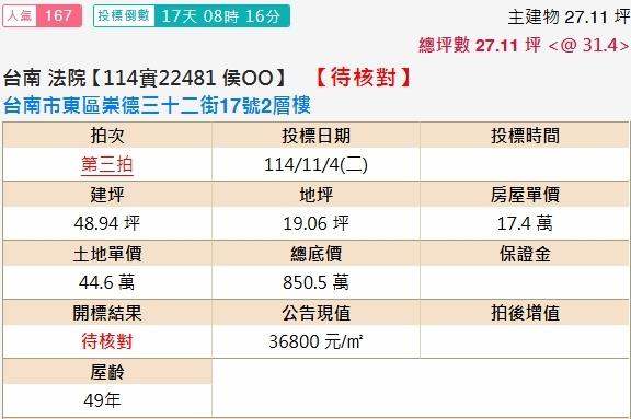 台南東區法拍透天-1