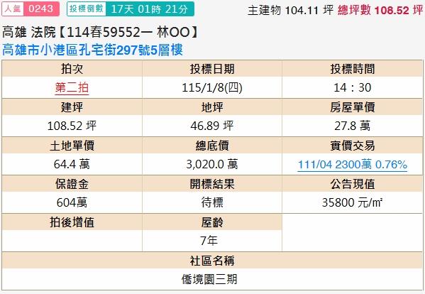 高雄小港拍賣透天-1