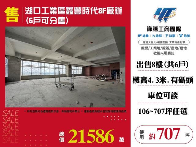 湖口工業區鑫豐時代8F廠辦6戶可分售