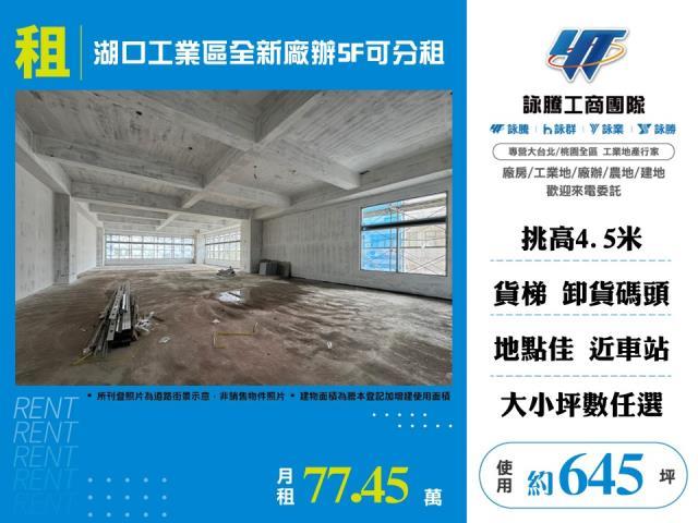 湖口工業區全新廠辦5F可分租