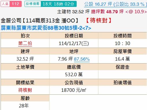 屏東市大樓法拍-1