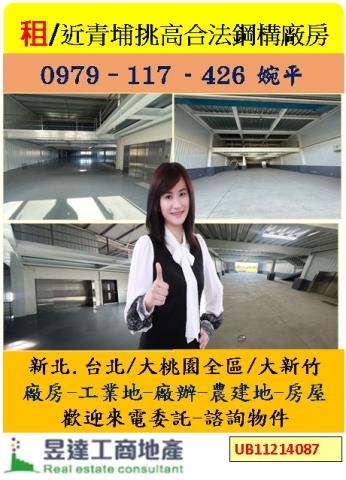 近青埔挑高合法鋼構廠房