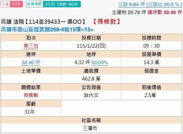 鳳山大樓法拍-1