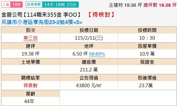高雄小港法拍公寓-1