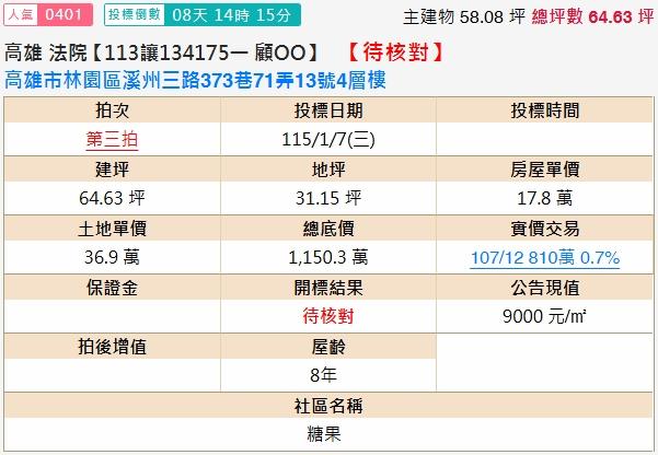 高雄透天拍賣-1