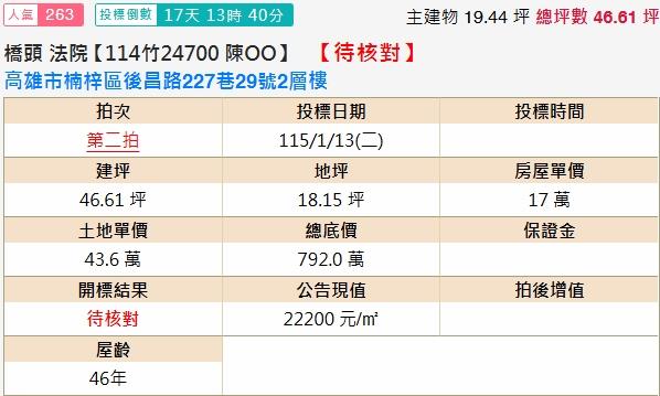 高雄楠梓透天法拍-1