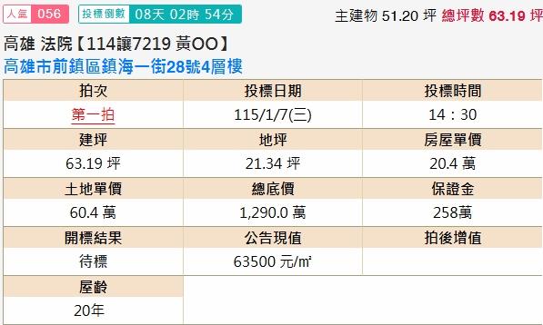 高雄前鎮拍賣透天-1