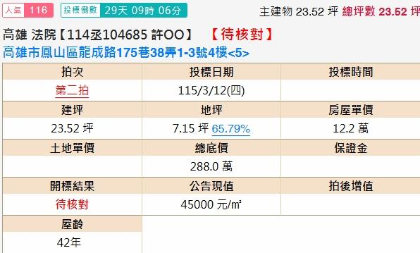 鳳山拍賣公寓-1