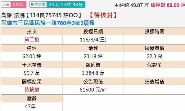 高雄透天法拍-1