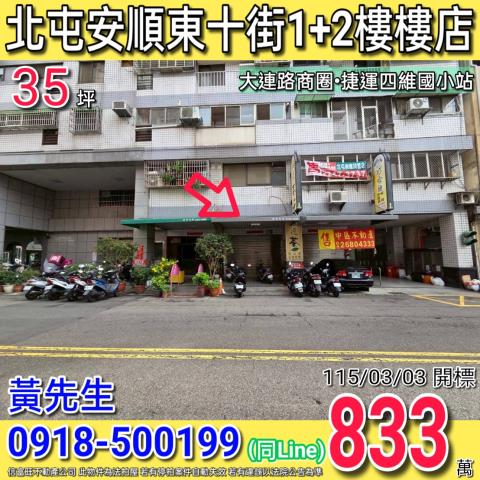 北屯安順東十街大連采邑12樓樓店大連路商圈