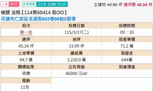 高雄法拍透天-1