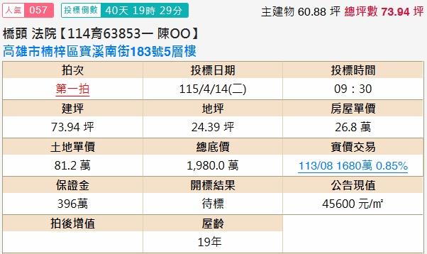 楠梓法拍透天-1