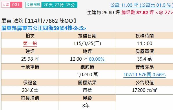 屏東市法拍公寓-1