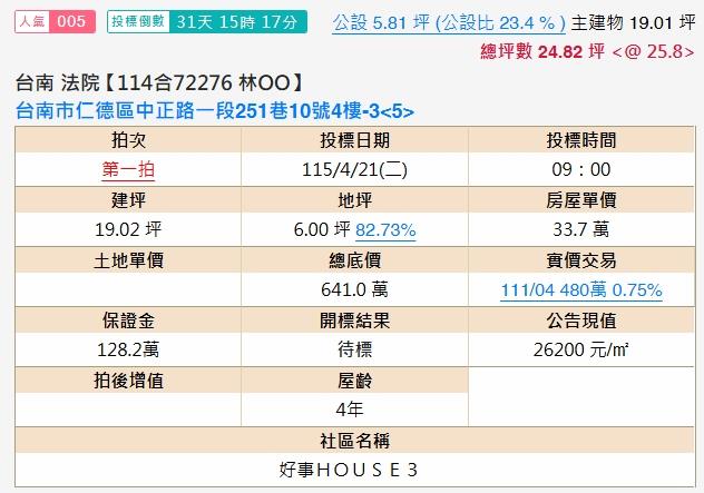 台南公寓法拍-1