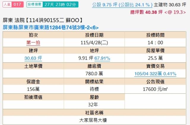 屏東屏東市法拍大樓-1