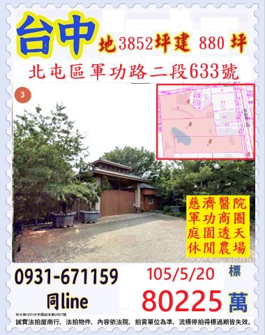 臺中市北屯區軍功路二段633號