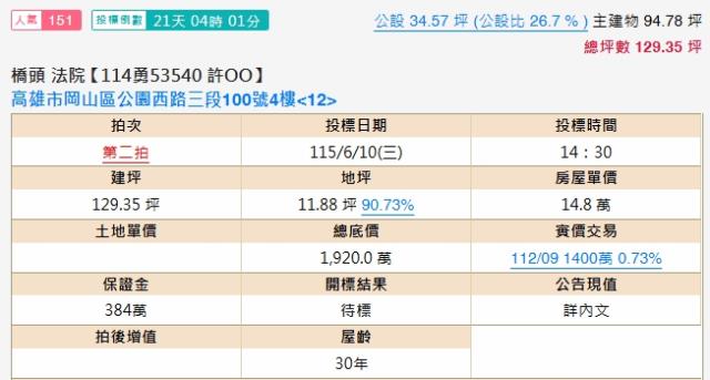 岡山法拍華廈-1