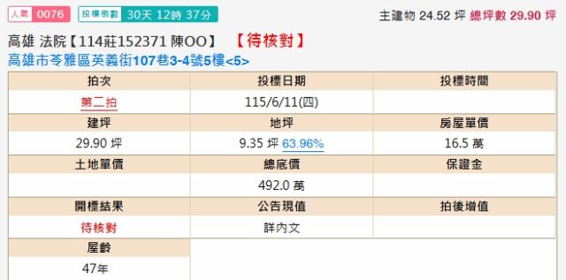 高雄苓雅法拍公寓-1