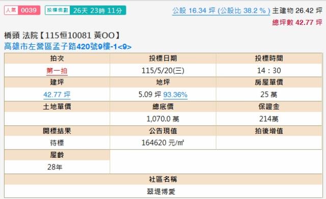 高雄左營法拍大樓-1