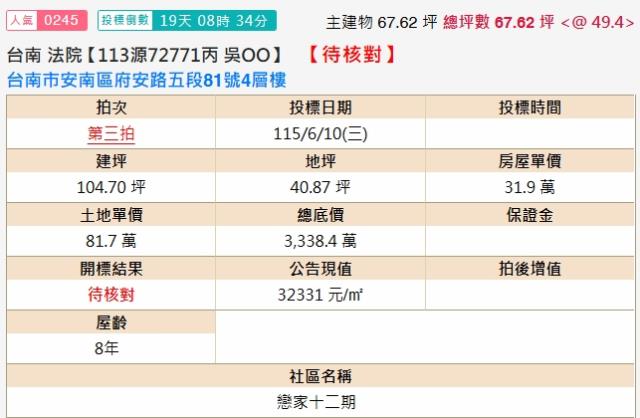 台南安南透天拍賣-1