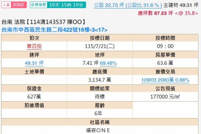 台南法拍大樓-1