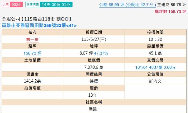 苓雅法拍大樓-1