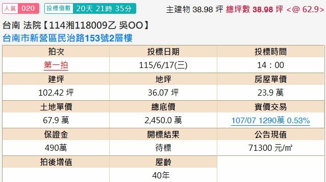 台南新營透天法拍-1