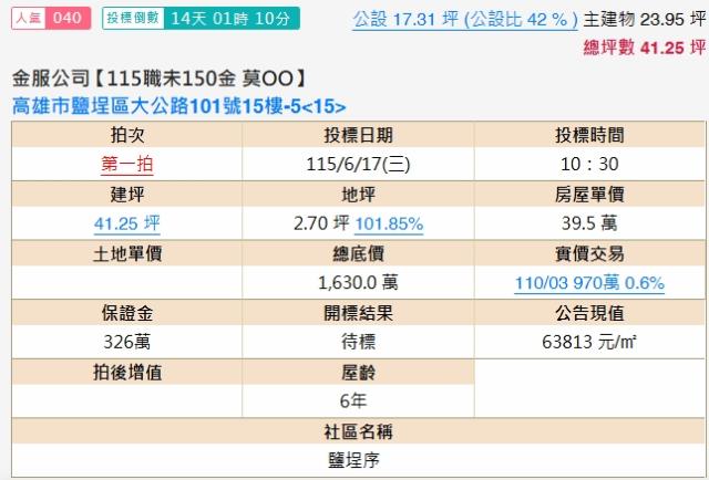 高雄鹽埕法拍大樓-1