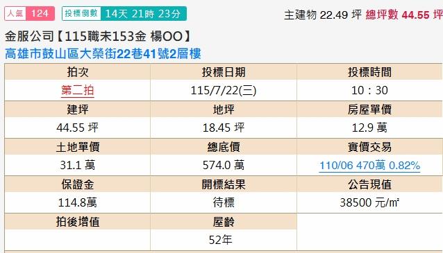 高雄鼓山透天法拍-1