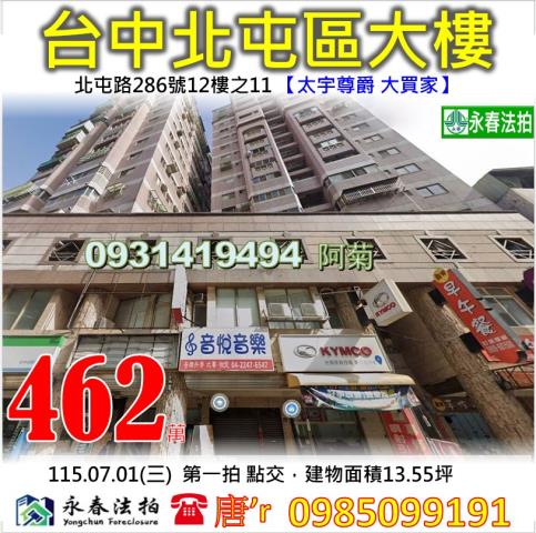 太宇尊爵大買家特力屋北屯兒童公園聯安醫院僑孝國小