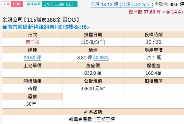 台南南區法拍大樓-1