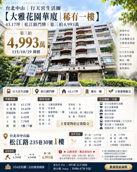 台北中山區拍賣一樓-0