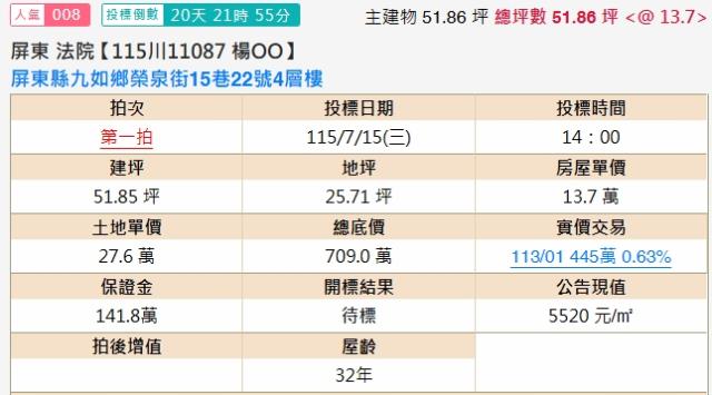 屏東九如法拍透天-1