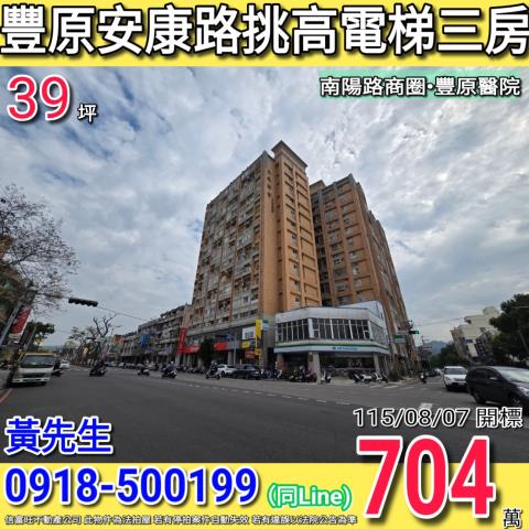 豐原安康路大城國寶挑高電梯三房南陽路商圈
