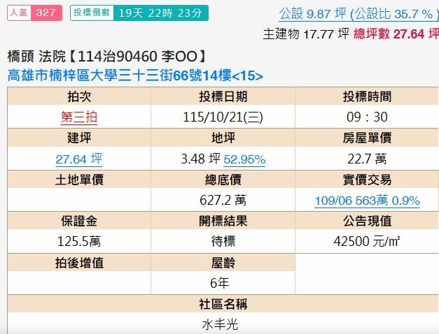 高雄楠梓大樓法拍-1