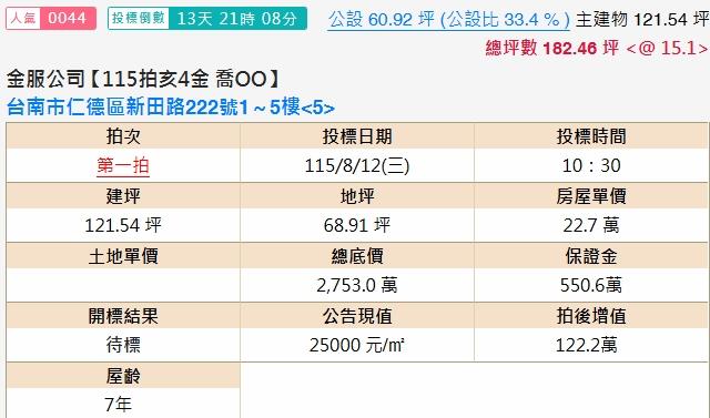 台南仁德法拍透天-1