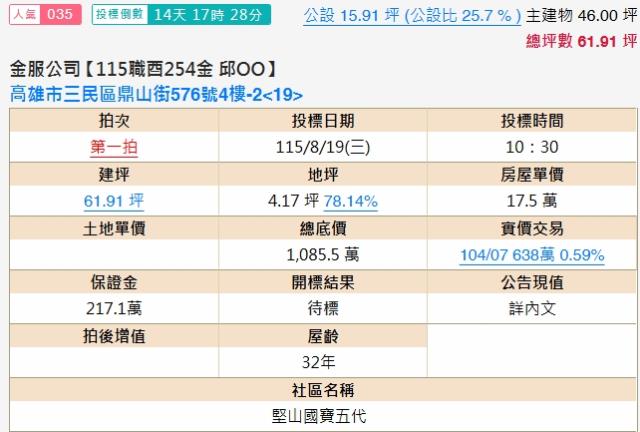 高雄法拍大樓-1