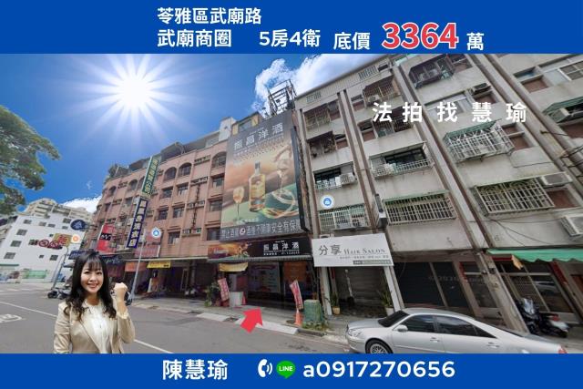 武廟商圈中正國小黃金地段臨路店住5層透天