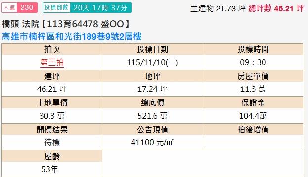 高雄透天拍賣-1