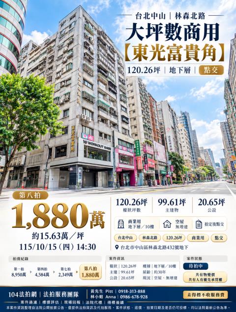 台北中山區店面法拍-0