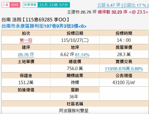 台南華廈法拍-1