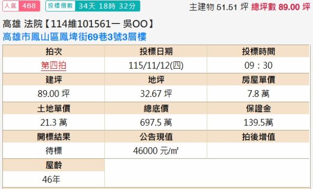 高雄透天拍賣-1