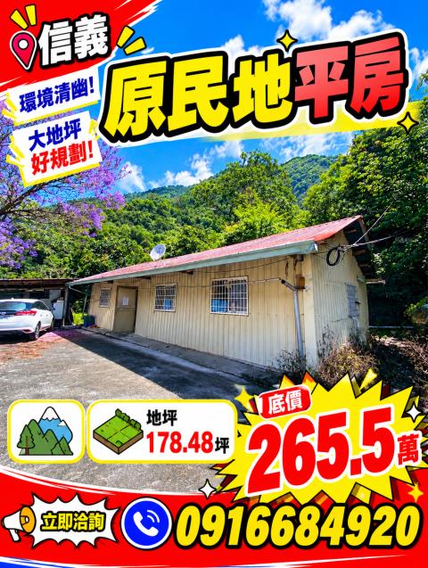南投信義法拍屋開高巷原民地大地坪透天平房柬埔吊橋