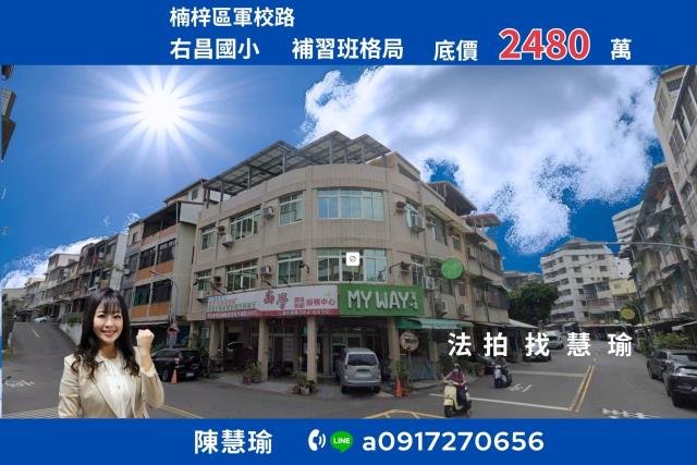 後勁夜市右昌國小大地坪三角窗3層黃金店面