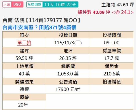 台南安南拍賣透天-1