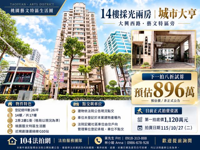 桃園市桃園區大興西路二段28號14樓
